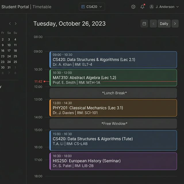 NTU Timetabling System