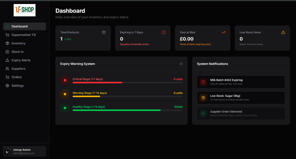 U-Shop Inventory Hub